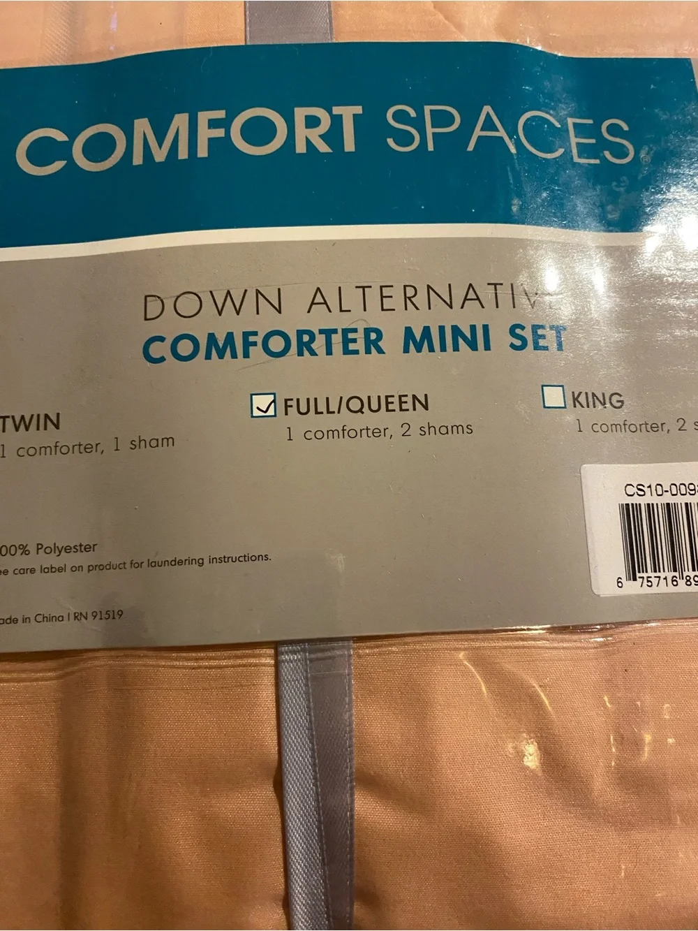 Comfort Spaces Down Alternative Comforter Mini Set - Pink full/queen